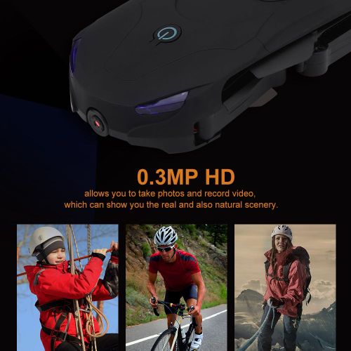 Drone Telecommande Wifi, Quadricoptere, Maintien D'altitude, Avec Camera 480p 0,3 Mp, Noir Et Vert