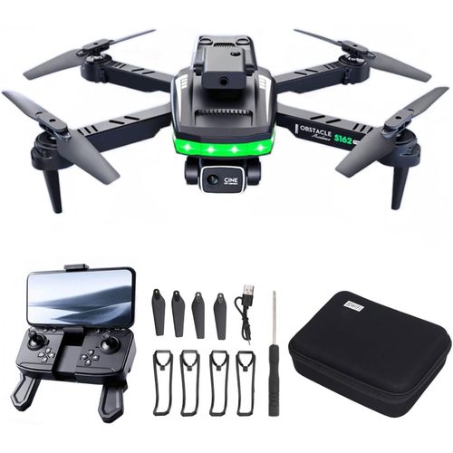 Drones Fpv,Drone Wifi 1080p Avec Double Camra 4k Hd,Quadricoptre Rc Gestuel Pour Dbutants,Drone Pliable Batterie Intgre Avec tui De Transport,Survol Automatique.[W90]