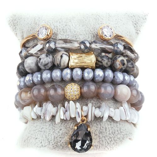 Dropsunshine-Bracelets En Perles Bohmes Pour Femmes, Ensembles De Bracelets Multi-Empils, Bijoux Boho, Cadeau  La Mode, 6 Pices