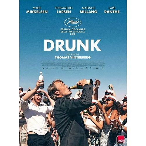 Drunk De Thomas Vinterberg Avec Mads Mikkelsen, Thomas Bo Larsen - Affichette Originale De Cinma Format 40 X 60 Cm