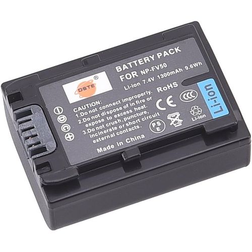 Dste Rechange Li-Ion Batterie Compatible Pour Np-Fv50 Et Sony Hdr-Cx220, Hdr-Cx230, Hdr-Cx290, Hdr-Cx330, Hdr-Cx380, Hdr-Cx430V, Hdr-Cx900, Hdr-Cx260V, Hdr-Cx580V, Hdr-Cx760V, Hdr-[GOP6255976]