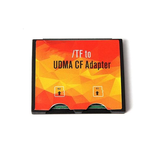 Dual Tf To Cf Adapter For -sd To Cf Compact Flash Card Holder Supports Xc Tfsd To Cf High-speed Cam