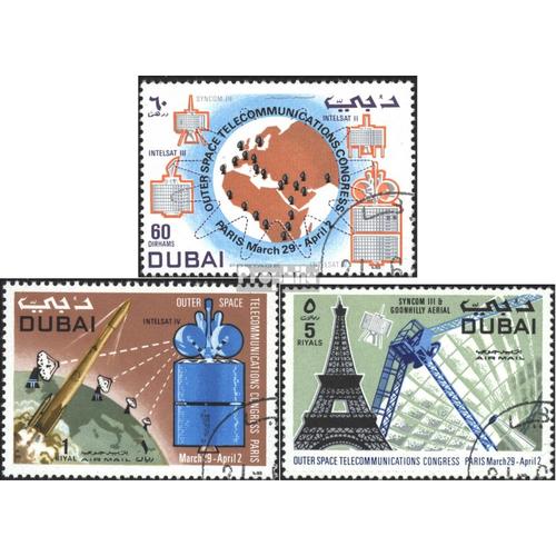 Dubai 390-392 Oblitr 1971 Tlcommunications