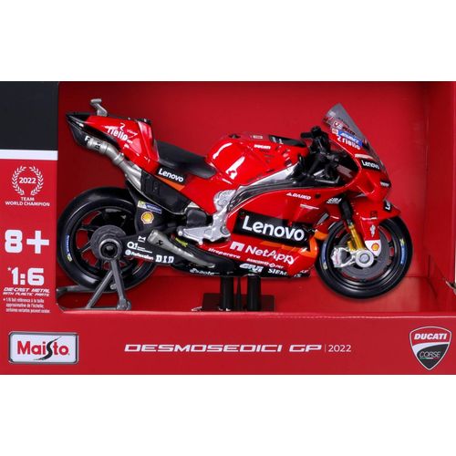 Vhicules Miniatures Die Cast 1/6 Moto Gp Racing - Ducati Lenovo 2022 #63 Bagnaia