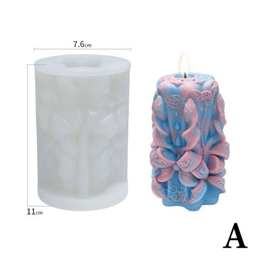 Dunhuang Cylindre Bougie Parfume Silicone Moule Diy Fait Main Vigne Bougie Diffuseur En Pierre De Savon De Moule De Gypse Rsine Cuisson Moule