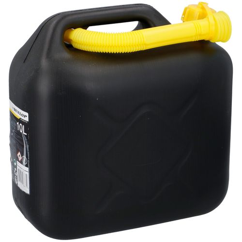 Dunlop Bidon Essence 10 Litres Bidon Petrole Et D'eau Certifi Un Pour Les Liquides Dangereux Avec Bec Verseur Noir/Jaune