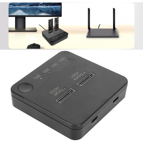 Duplicateur SSD M.2, Station d'accueil M.2 SATA 2 Station d'accueil Double Baie Clone Hors Ligne Haute Vitesse 1 Gbit/s Clone Hors Ligne Haute Vitesse (Pas Un Disque Dur)