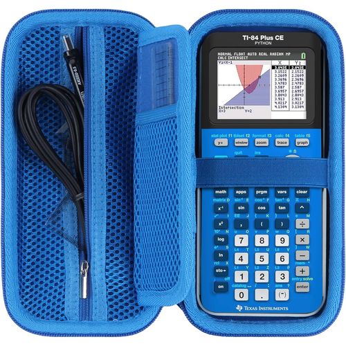 Dur tui De Protection Pour Instruments Ti-Nspire Cx Ii-T/Ti-Nspire Cx Cas/Ti-84 Plus Ce-T/Ti-84 Plus Ce/Ti-89 Titanium Calculatrice Graphique (Bleu Ciel)