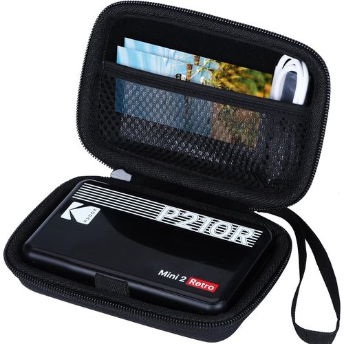 Dur tui Housse Cas Compatible avec Kodak Mini 2 Retro 4PASS Imprimante Photo et Kodak Mini Shot 2 Retro 4PASS 2-in-1 Appareil Photo Instantan et Imprimante Photo Portable (Noir)