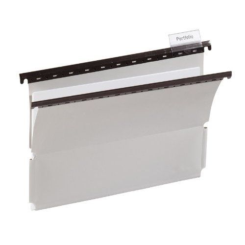 Durable 260110 Dossier Suspendu Pour Document Format A4 - Fond   Soufflets - Avec Cavaliers D'indexation - Coloris Gris Bote De 25