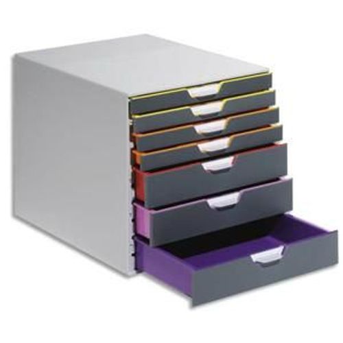 Durable Module De Classement Varicolor 7 Tiroirs Multicolore - Dimensions : L32 X H32 X P39 Cm