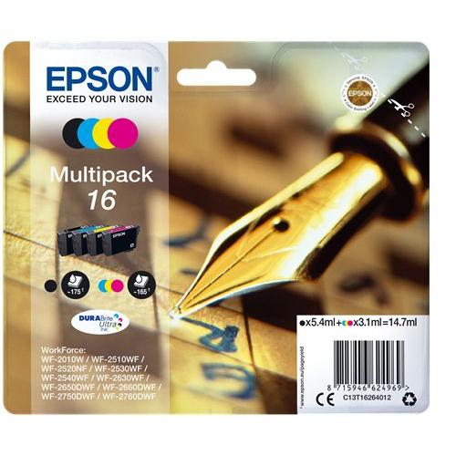 Epson Multipack 16 (Stylo Plume) - Pack De 4 Cartouches D'encre - Noir, Jaune, Cyan, Magenta