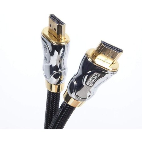Duronic HDC04 / 2 m Cble HDMI dernire gnration 2.0 | 2 mtres | Tte en mtal et connecteurs en plaqu Or 24K | Permet la Transmission Rapide de Signal 3D 4K 2160p | Ethernet