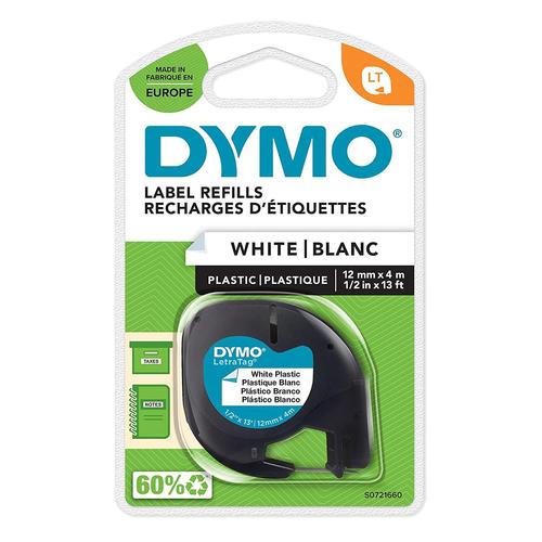 DYMO 12mm LetraTAG Plastic tape nastro per etichettatrice