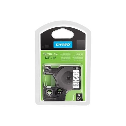 Dymo D1 Auto-Adhsif Noir Sur Jaune Rouleau (1,2 Cm X 7 M) 1 Rouleau(X) Bande D'tiquettes Pour Labelmanager 160, 210d, 210d?