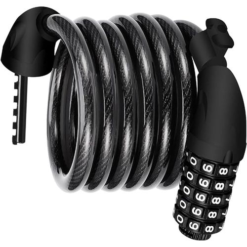 E Roller Bike Lock 120 Cm/15 Mm Very High Security Level With 5 Digit Numeric Code Bicycle Holder Lock For Scooter/Bike/Motorcycle