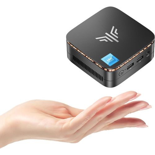 E1 Mini Pc,ntel Alder Lake-N97(Jusqu' 3,6 Ghz) 16 Go Ddr4,1To Ssd,Mini Ordinateur Dual Display 4K@60Hz Uhd Hdmi 2.0+Dp 1.4/Gigabit Ethernet/2.4+5G Wifi/Bt4.2 Ordinateur De Bureau