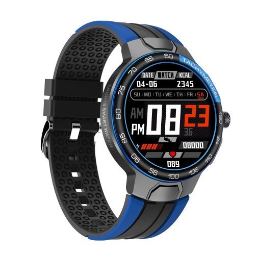 E15 1,28 Pouce cran Couleur Ips Ip68 Bracelet Intelligent tanche - Bleu