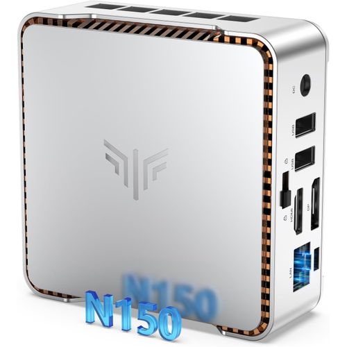 E2 Mini Pc 16 Go Ddr4 1024 Go M.2 Ssd,ntel Twin Lake N150(Jusqu' 3,6 Ghz)Mini Ordinateur De Bureau W-11 Pro,4K Double cran,Hdmi 2.0,Dp,Double Wifi,Tour Pc Avec Vesa Pour cole/Bureau.