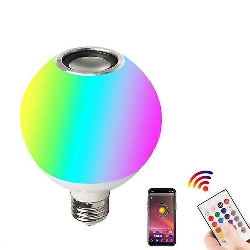 E27 Color Dimmable Led Ampoule Sans Fil Bluetooth Haut-Parleur Musique Smart App Tlcommande Nuit