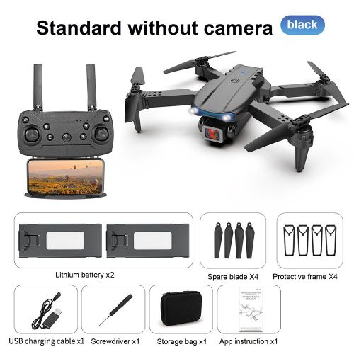 E99 Max-K3 Pro Mini Drone 4k Hd CamRa Wifi Fpv Vitement D'obstacles Pliable Professionnel Rc Dron Quadcopter HLicoptRe Jouets Cadeaux - Type No C Black 2b