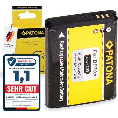 EA-BP70A Batterie 500mAh Compatible avec Samsung Digimax AQ100 DV150F ES65 ES70 ES73 ES75 ES80 ES90 MV800 PL20 PL100 PL200 SL50 SL600 ST30 ST60 ST70 ST75 ST80 ST88 EA-BP 70A BP-70A BP70A