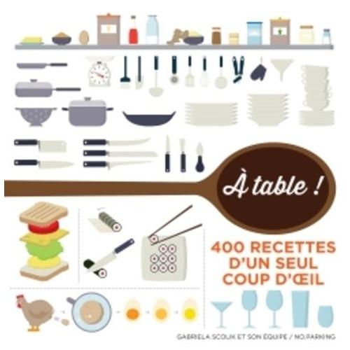 A Table ! - 400 Recettes D'un Seul Coup D'oeil   de Scolik Gabriela  Format Beau livre 