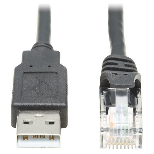 Eaton Tripp Lite Series USB Type-A to RJ45 Rollover Console Cable, M/M, Black - 10 ft.