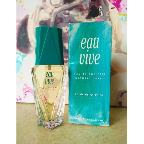 Eau De Toilette Spray Eau Vive Carven Paris , 50 Ml Eau Vive De Carven Est Un Parfum Floral Vert Pour Femme. Eau Vive A t Lanc En 1966.