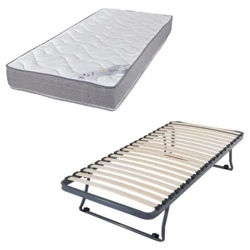 Ebac - Sommier Gigogne + Matelas Wave 1 Place - Blanc