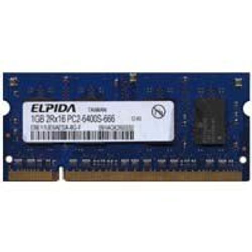 EBE11UE6AESA-8G-F CID 1GB 200p PC2-6400 CL6 8c 64x16 DDR2-800 2Rx16 1.8V SODIMM-NOB, Elpida 