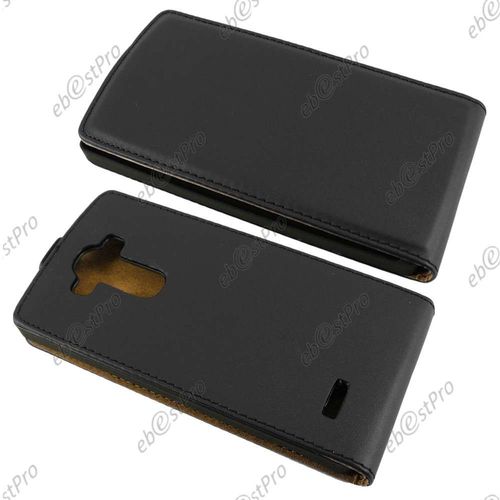 Ebeststar  1 Verre Tremp + Etui Pu Cuir Rabattable Housse Coque Ultra Slim Pour Lg G4 H815, G4 Dual-Lte, Couleur Noir