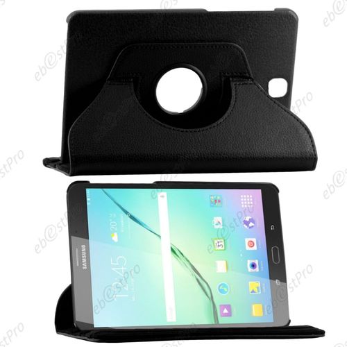 Ebeststar  Coque Etui Pu Cuir Housse Rotative Support  Rotation 36 Pour Samsung Galaxy Tab S2 9.7 Sm-T810, Sm-T815, Couleur Noir + Film Protection D'cran