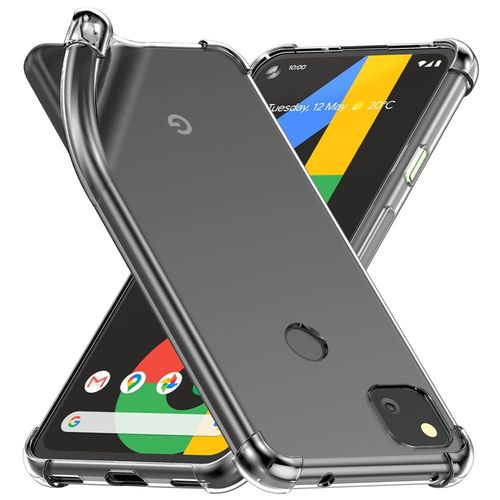 Ebeststar - Coque Google Pixel 4a (Version 4g, No 5g) Etui Silicone Slim Coins Rebords Renforcs Invisible Antichoc, Transparent [Dimensions Precises Smartphone : 144 X 69.4 X 8.2 Mm, cran 5.8'']