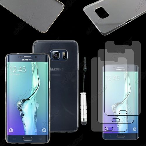Ebeststar  Coque Rigide Ultra Fine Etui Housse Crystale Polycarbonate Pour Samsung Galaxy S6 Edge + Sm-G928f Edge Plus, Couleur Transparent + Mini Stylet 3 Film Plastique