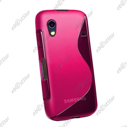 Ebeststar  Coque S-Line Silicone Gel Motif Vague Housse Etui Protection Souple Pour Samsung Galaxy Ace S5839i, S5830, S5830i, Couleur Rose [Dimensions Precises De Votre Appareil : 112.4 X 59.9 X 11.5 Mm, cran 3.5'']