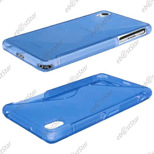 Ebeststar   Coque S-Line Silicone Gel Motif Vague Housse Etui Protection Souple Pour Sony Xperia Z2 D6502, D6503, D6543, Couleur Bleu [Dimensions Precises De Votre Appareil : 146,8 X 73,3 X 8,2 Mm, cran 5.2'']