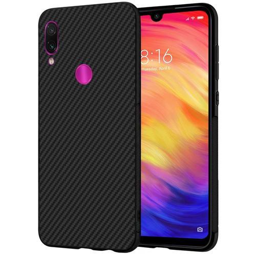 Ebeststar - Coque Xiaomi Redmi Note 7, Note 7 Pro Housse Motif Fibre Carbone Luxe Flex Tpu Premium, Noir [Dimensions Precises Smartphone : 159.2 X 75.2 X 8.1mm, cran 6.3'']