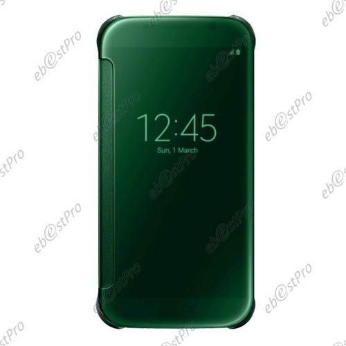 Ebeststar  Etui Housse Coque Coverview Miroir Pour Samsung Galaxy S6 Edge + Sm-G928f Edge Plus, Couleur Vert + 1 Film Protection D'cran + Lingette