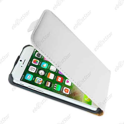 Ebeststar  Etui Pu Cuir  Rabat Housse Coque + Vitre Anti Casse Film cran Verre Tremp Pour Apple Iphone 7 Plus cran 5,5
