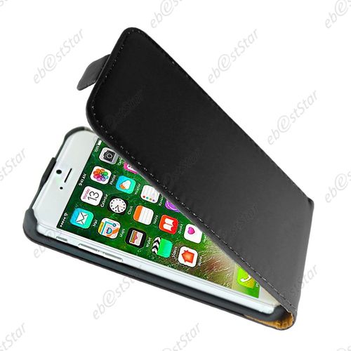 Ebeststar  Etui Pu Cuir  Rabat Housse Coque + Vitre Anti Casse Film cran Verre Tremp Pour Apple Iphone 7 Plus cran 5,5