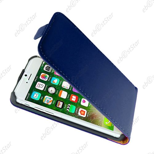 Ebeststar  Etui Pu Cuir  Rabat + Vitre Anti Casse Film cran Verre Tremp Pour Apple Iphone 7 Plus cran 5,5