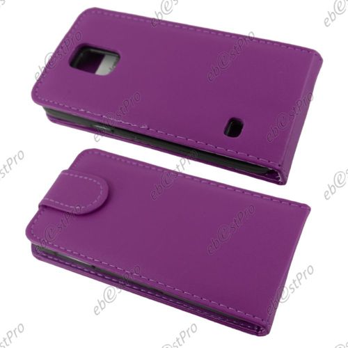 Ebeststar  Film Verre Tremp Pour Samsung Galaxy S5 Mini Sm-G800 G800f G800h Housse Simili Cuir  Clapet Coque Etui, Couleur Violet