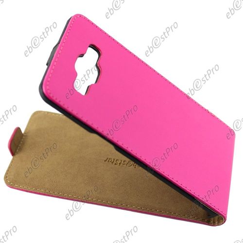 Ebeststar  Housse Coque Etui En Pu Cuir  Rabat Ultra Fine (Slim Case) Pour Samsung Galaxy A5 Sm-A500f, Couleur Rose + Film Verre Tremp