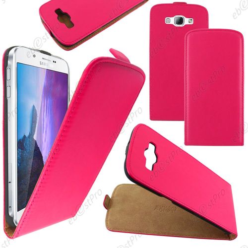 Ebeststar  Housse Coque Etui En Pu Cuir  Rabat Ultra Fine (Slim Case) Pour Samsung Galaxy A8 Sm-A800f, Couleur Rose + Film Protection D'cran