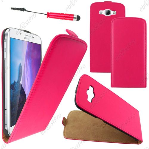 Ebeststar  Housse Coque Etui En Pu Cuir  Rabat Ultra Fine (Slim Case) Pour Samsung Galaxy A8 Sm-A800f, Couleur Rose + Mini Stylet + Film Protection D'cran