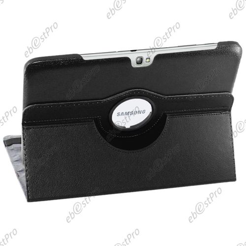 Ebeststar  Housse Coque Etui Pu Cuir Rotatif Avec Support  Rotation 360 Pour Samsung Galaxy Note 10.1 N8000, N8010, Couleur Noir + Mini Stylet + 1 Film Protection D'cran + Lingette