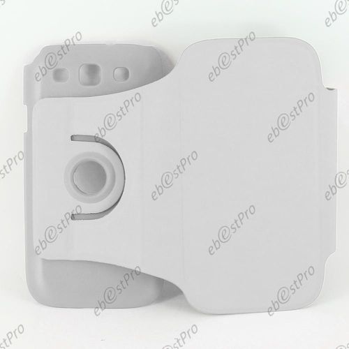 Ebeststar  Housse Coque Etui Pu Cuir Rotatif Avec Support  Rotation 360 Pour Samsung Galaxy S3 I9300 I9305, Couleur Blanc + Mini Stylet + 1 Film Protection D'cran + Lingette