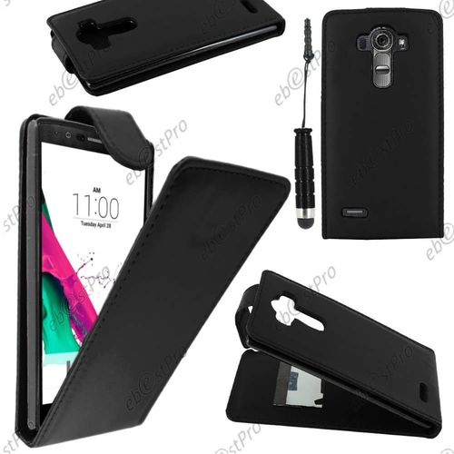 Ebeststar  Housse Coque Etui Simili Cuir  Rabat Vertical Pour Lg G4 H815, G4 Dual-Lte, Couleur Noir + Mini Stylet + Film Protection D'cran