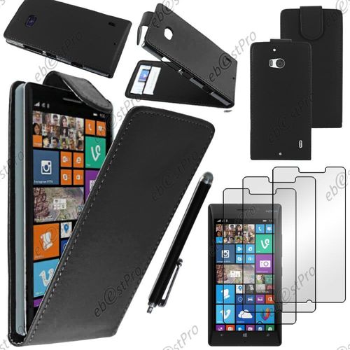 Ebeststar  Housse Coque Etui Simili Cuir  Rabat Vertical Pour Nokia Lumia 930, Couleur Noir + Stylet 3 Film